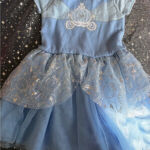 Disney Light Blue Princess Tulle Dress with Silver Accents